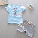 Children Boy Co Ord Striped Pants Cartoon 2 Piece Set