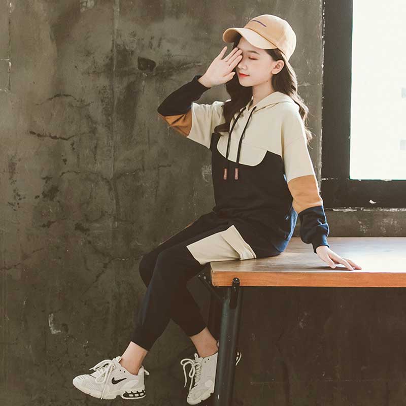 Children's Sweater Sports Suit Spring and Autumn Girl Children GIRL'S Spring Clothes