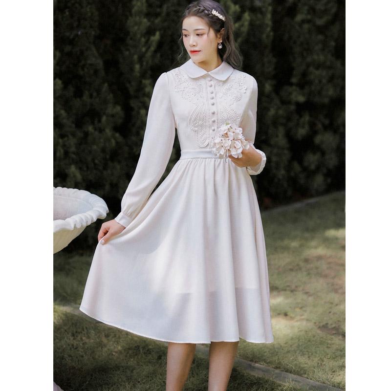 Vintage Long Sleeve cottagecore aesthetic dress