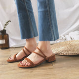 Nude Strappy Block Heels
