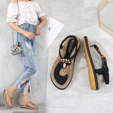 Flat Dress Sandals Summer Fashion Sandals Bohemian Casual Round Toe Large Size