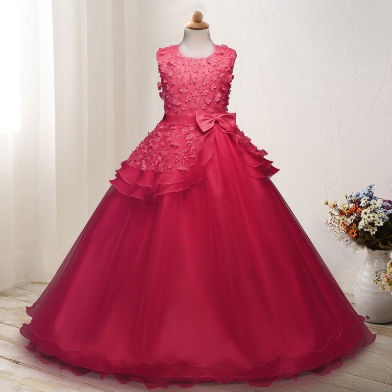 First Communion Dress Vestidos De Primera Comunion Lace Ball Gown Girl Party Princess Pageant Gown Children's Wedding Dress Gown