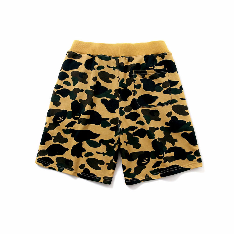 Shark Print Shorts Men's Shark Head Camouflage Elastic Waist Fifth Pants Middle Pants Casual Shorts