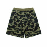 Shark Print Shorts Men's Shark Head Camouflage Elastic Waist Fifth Pants Middle Pants Casual Shorts