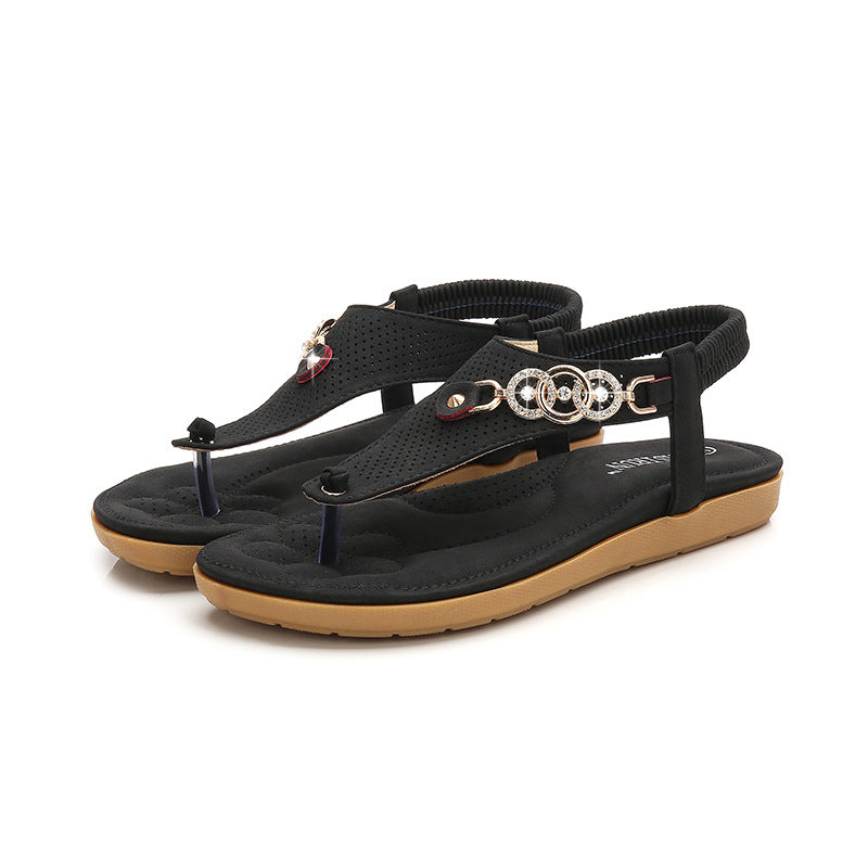 Flat Dress Sandals Fashion Summer Muffin Plus Size Bohemian Women's Sandals