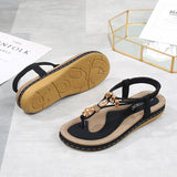 Flat Dress Sandals Summer Fashion Sandals Bohemian Casual Round Toe Large Size