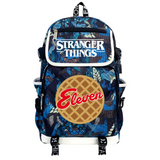 Stranger Things Backpack Printed Backpack USB Charging Schoolbag Computer Bag