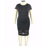 Nina Parker Black Dress plus Size Dress Solid Color Tulle Skirt