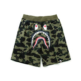 Shark Print Shorts Men's Shark Head Camouflage Elastic Waist Fifth Pants Middle Pants Casual Shorts