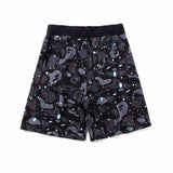 Shark Print Shorts Men's Starry Camouflage Shark Head Fifth Pants Men's Beach Pants Middle Pants