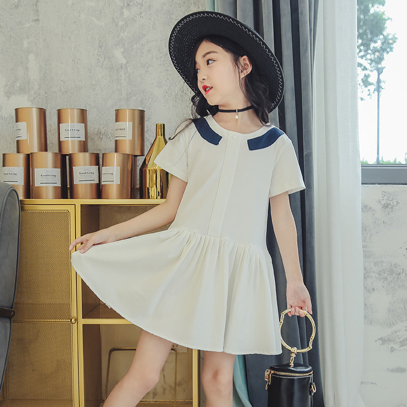 Girls' Dress Summer Loose Bow Tie Skirt Children's Long Dress Children's Girl's Summer Clothes