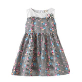 Girl Dress Striped Flower Sleeveless Dress Summer