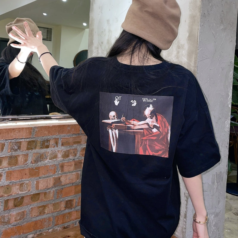 Caravaggio T Shirt Caravaggio Classic Oil Painting T-shirt Casual Fashionable