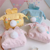 My Melody Bag Cartoon Large Capacity Cosmetic Bag Cute Girl Portable Storage Bag Simple Multi-Functional Small Square Bag Kulomi
