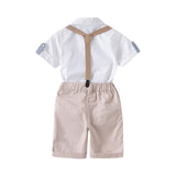 Children Boy Co Ord Summer Bow Tie Short Sleeve 2 Piece Set