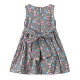 Girl Dress Striped Flower Sleeveless Dress Summer