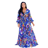 Nina Parker plus Size Dresses Beach Chiffon Dress Flower Floral Print Swing Dress Dress