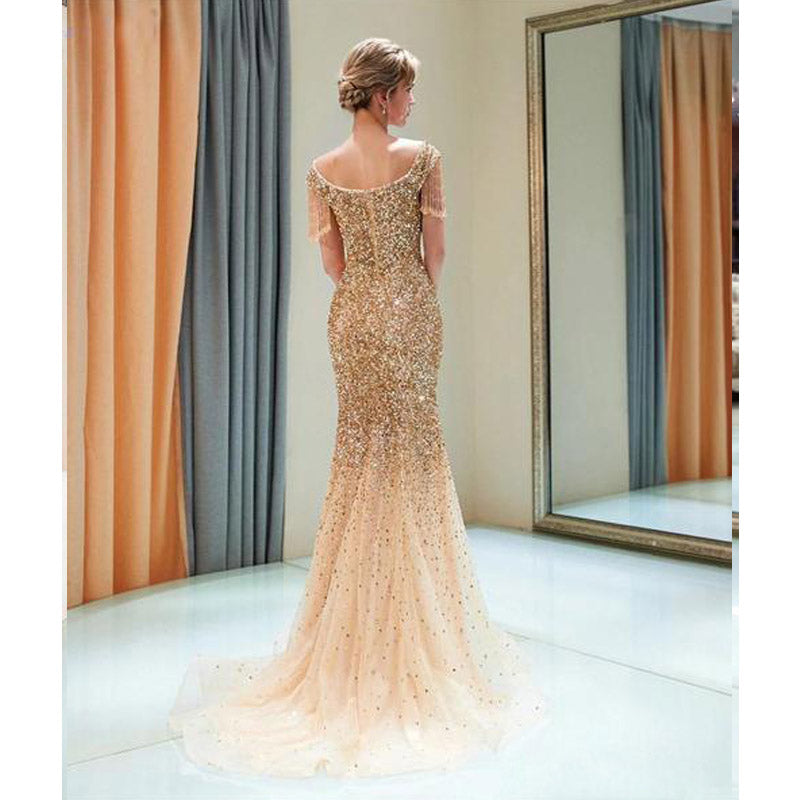 Formal Dresses & Gowns Women's Sexy Raglan Sleeve V-neck Formal Dress