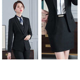 Women Autumn Uniform Designs Formal Style Office Lady Bussiness Attire Work Suit Ladies' Suit