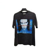 Marilyn Manson T Shirt Vintage Dark Marilyn Manson Distressed Short Sleeve T-shirt