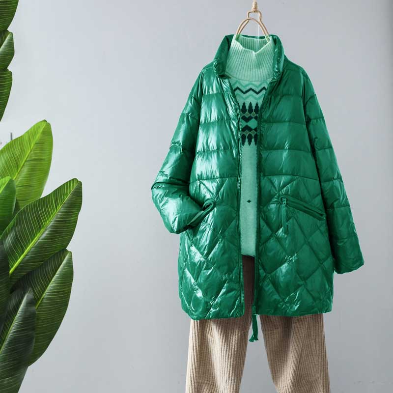 Women Winter Coats Puffer Jacket Down Coat Winter White Duck Down Mid-Length Coat Women's Loose Down Jacket