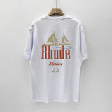 Rhude T Shirt Limited Rhude Hip Hop Summer New Loose