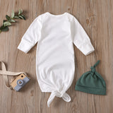 Knotted Baby Gown Baby Sleeping Bag Anti-Kicking Blanket Pajamas