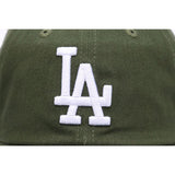 Dodgers and Yankees Baseball Cap Female Soft Top Big Logo NY Embroidery Matcha Green