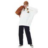 Preppy Aesthetic Sweatshirt Autumn Winter Sweater Coat for Men