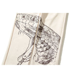 Kanye West Sunday Service Pant Sketch Vintage Embroidered Loose Trousers