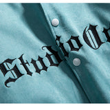 Baby Blue Varsity Jacket Men's Casual Jacket Casual Jacket