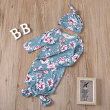 Knotted Baby Gown Baby Pajamas Spring and Autumn Anti-Kicking Blanket Sleeping Bag