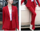 Women Autumn Uniform Designs Formal Style Office Lady Bussiness Attire Work Suit Suit