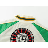 Rhude Hoodie Applique Embroidered Bomber Jacket for Men and Women Same Style Zipper Cardigan Outerwear