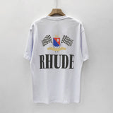 Rhude T Shirt Limited Rhude Hip Hop Loose round Neck Short Sleeve T-shirt