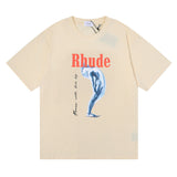 Rhude T Shirt Tortured Goddess Hip Hop Men and Women Same Casual