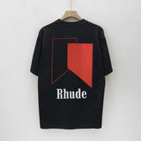 Rhude T Shirt Limited Rhude Casual Hip Hop Summer Loose round Neck