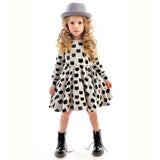 Girl Dress Black Cat Black and White Polka Dot Summer Princess Dress