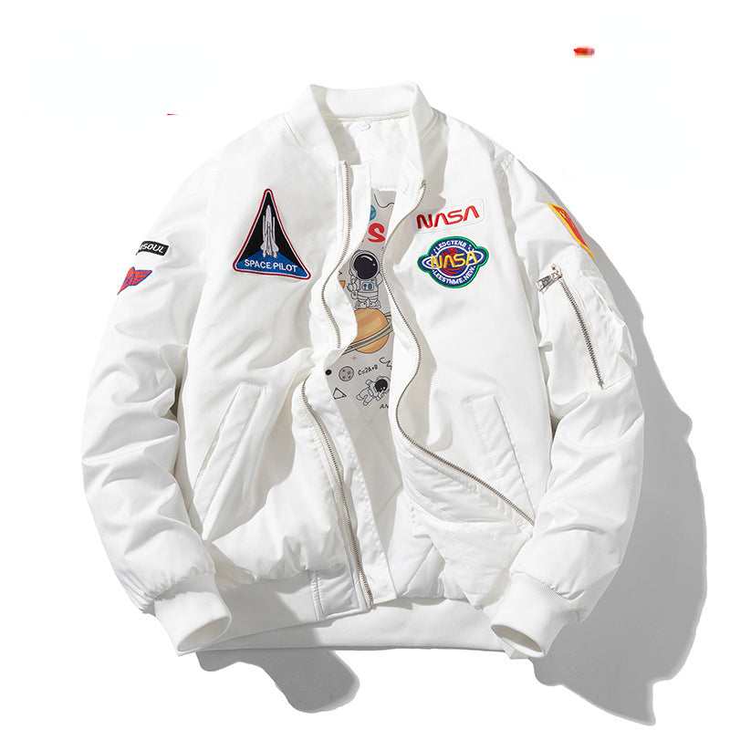 NASA Varsity Jacket Casual Coat Men's and Women's Embroidered Loose Baseball Uniform