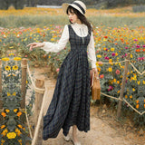 Long White Sleeve Retro  Cottagecore Aesthetic Dress