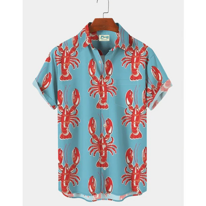Men Beach T Shirts Men's Fashion Short Sleeve Shirt