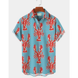 Men Beach T Shirts Men's Fashion Short Sleeve Shirt