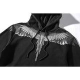 Marcelo Burlon Hoodie MB Wing Pattern Hooded Sweater for Men and Women