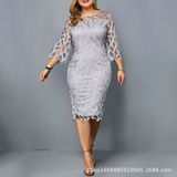 Nina Parker Black Dress Embroidered Double Layer