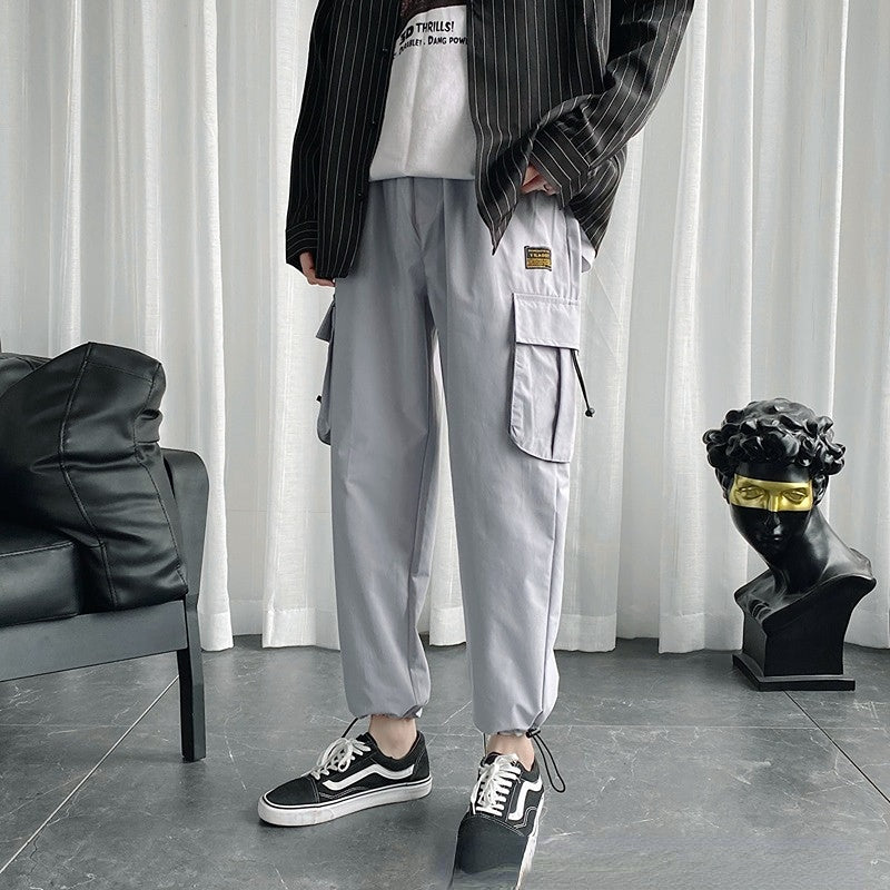 Men Pants Men's Drawstring Autumn Loose Sports Casual Pants