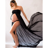 Maternity Clothes Dress Women's Clothing Pure Color Tube-Top Chiffon Stitching Maternity Jumpsuit