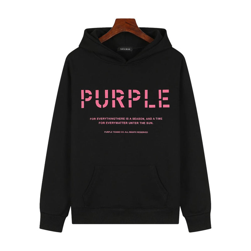 Purple Brand Hoodie Autumn and Winter Letter Print Men's and Women's Casual Hooded Sweater