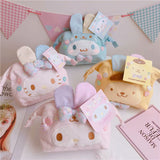 My Melody Bag Cartoon Large Capacity Cosmetic Bag Cute Girl Portable Storage Bag Simple Multi-Functional Small Square Bag Kulomi
