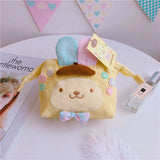 My Melody Bag Cartoon Large Capacity Cosmetic Bag Cute Girl Portable Storage Bag Simple Multi-Functional Small Square Bag Kulomi