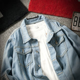 Paisley Denim Jacket Spring and Autumn Leisure Denim Jacket for Men